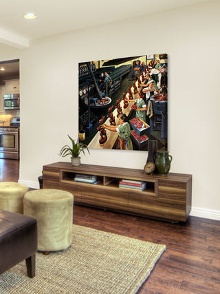 "Chocolate Easter Bunnies" Print on Canvas by Stevan Dohanos