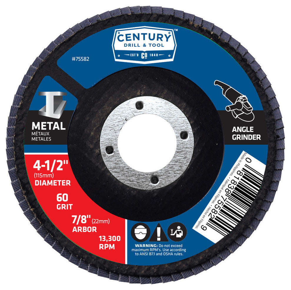4.5" Zirconia Flap Disc, 60 Grit