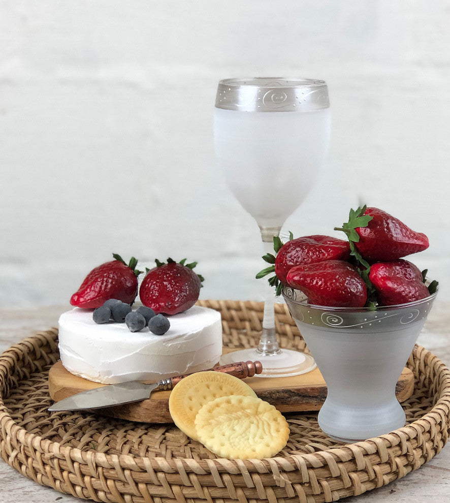 Heirloom Pewter Swirl Cosmopolitan Glasses, Set of 2