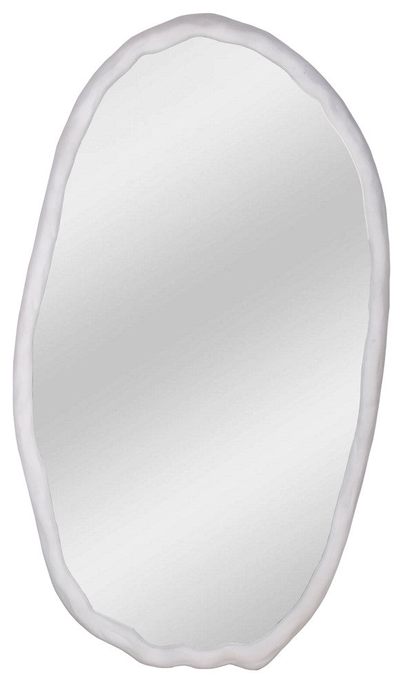 Foundry Oval Mirror White