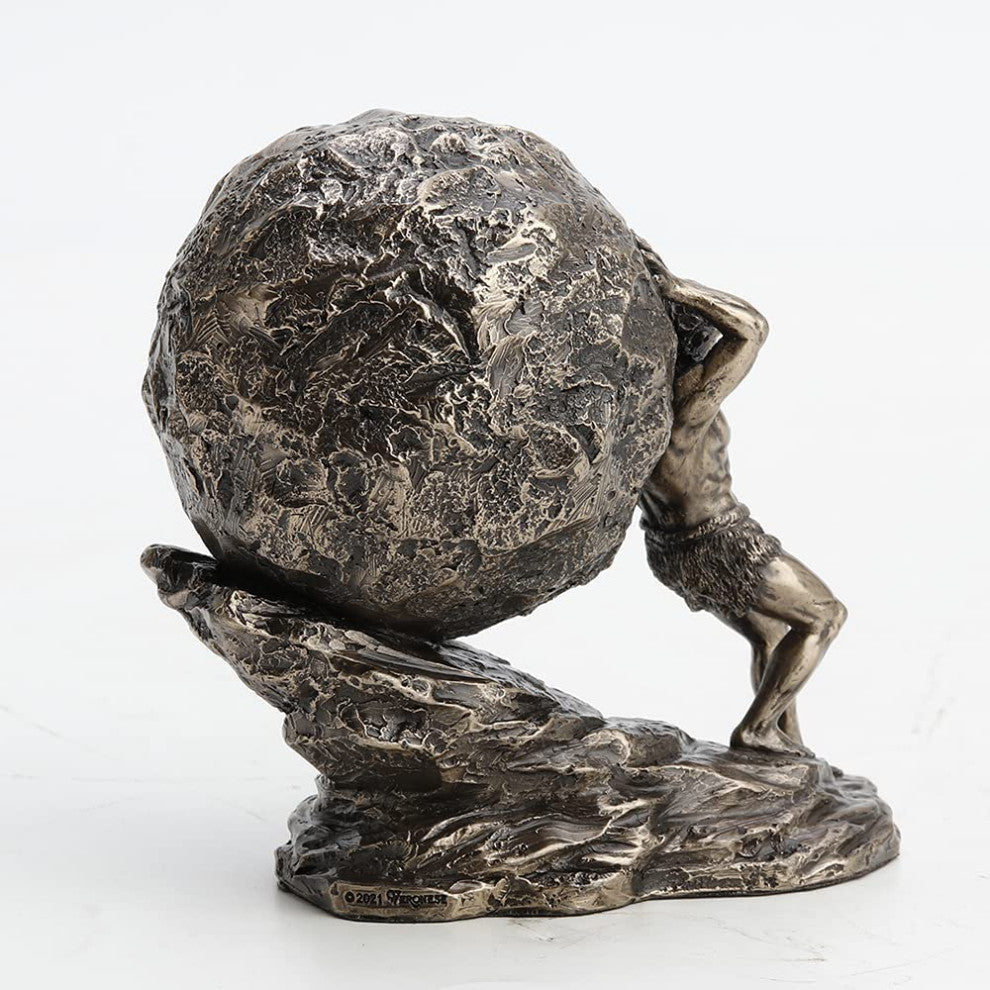 Sisyphus Rolling The Boulder -  Classic Statue Sculpture