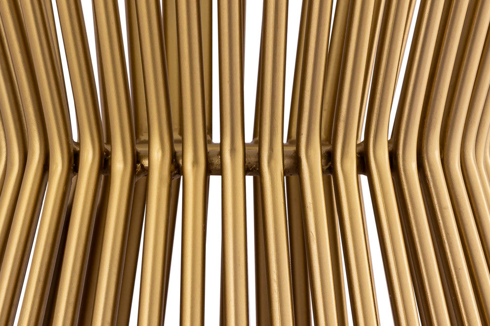 Grace Glass Side Table - Gold
