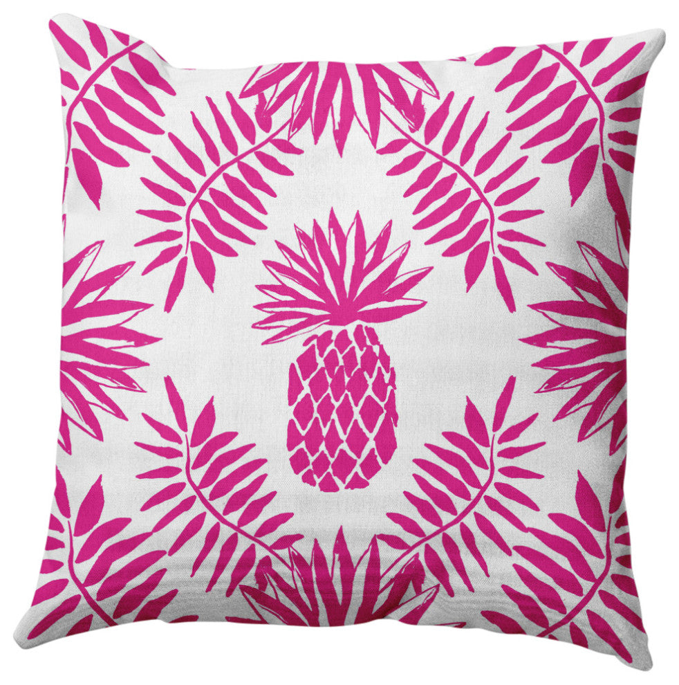 Pineapple Leaves Decorative Throw Pillow, Orchid, 26"x26"