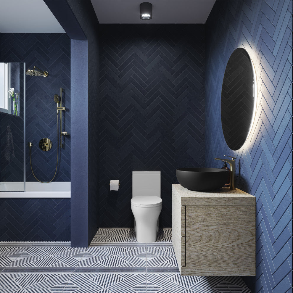 Sublime Round Vessel Sink, Matte Black