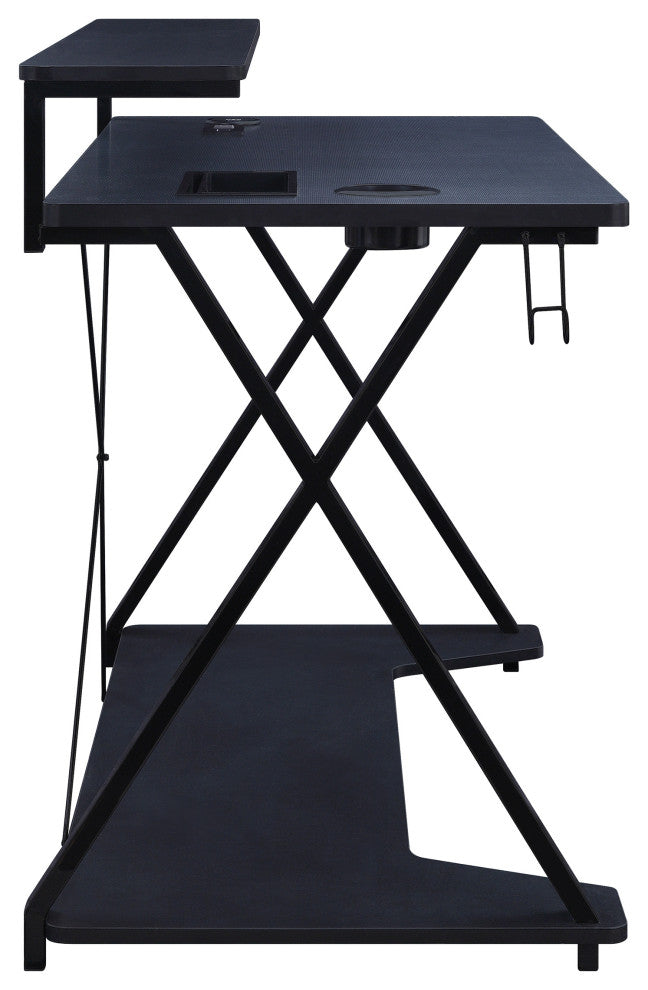 Checkpoint Ghost Battlestation Gaming Desk With RGB LED Lights