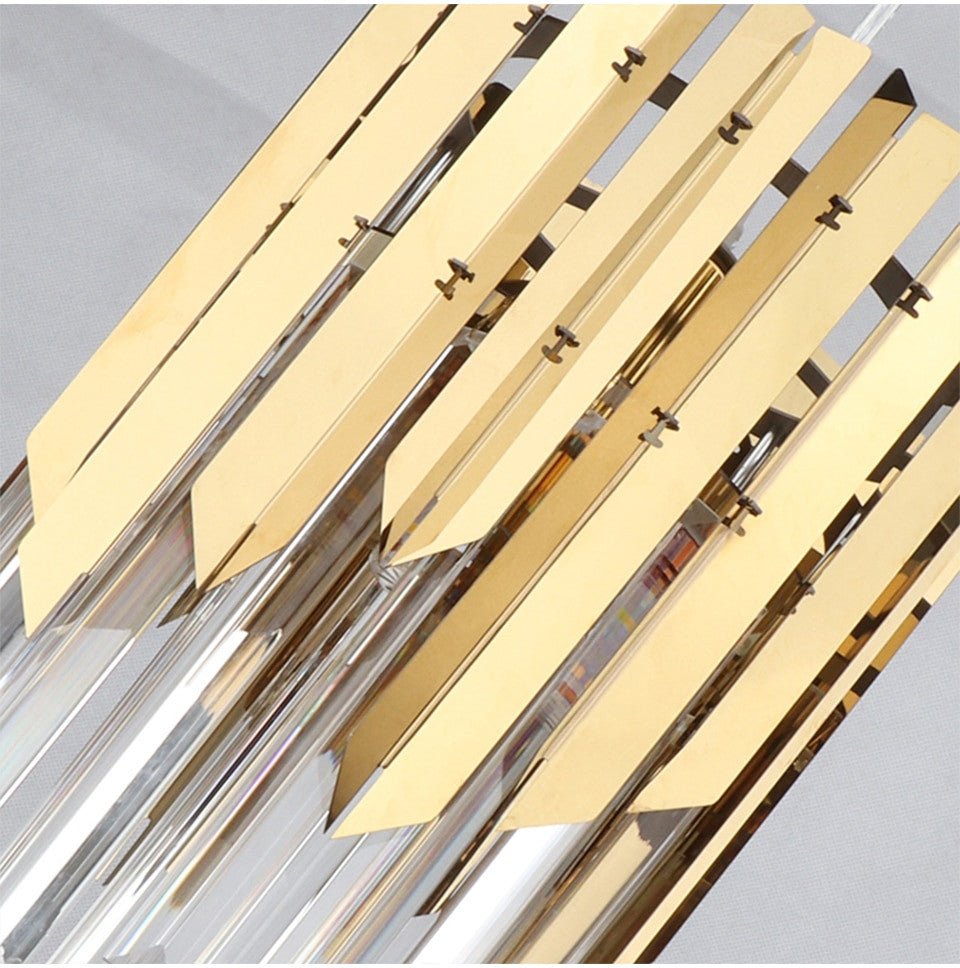 Gold Plated Crystal Pendant Fixture By Morsale