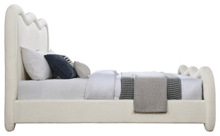 Gavin Upholstered Bed, Cream, King, Chenille Fabric