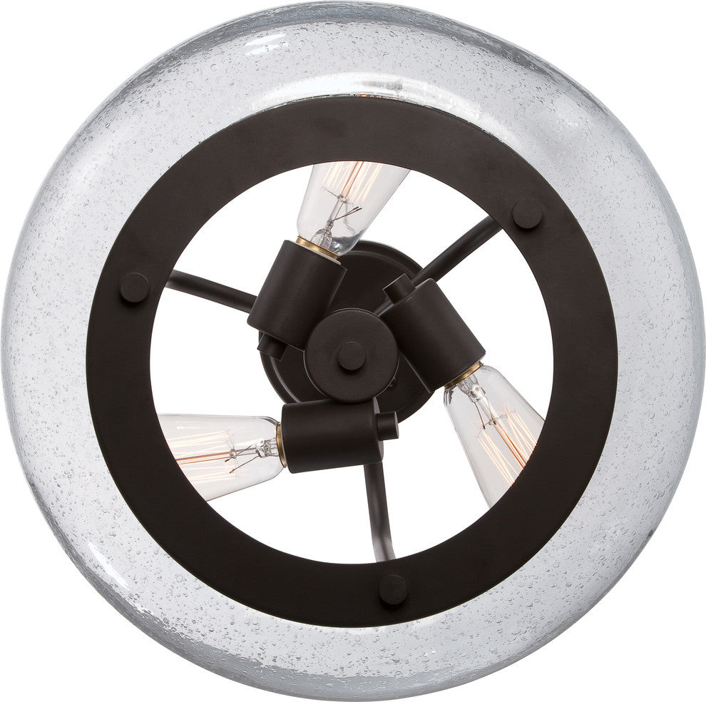 Quoizel TRG1716OZ Three Light Semi-Flush Mount Trilogy Old Bronze