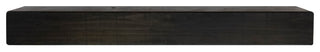 Rustic Fireplace Mantel, Midnight Black, 60" L X 5.5" H X 6.25" D