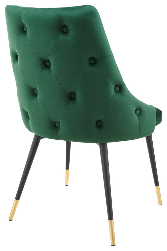 Adorn Dining Side Chair Performance Velvet Set of 2 Green