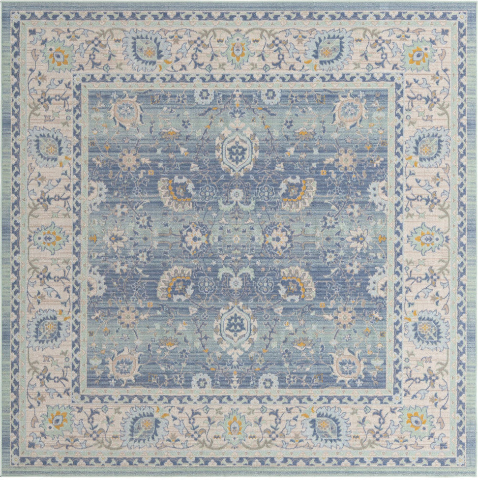Rug Unique Loom Whitney French Blue Square 8' 0 x 8' 0