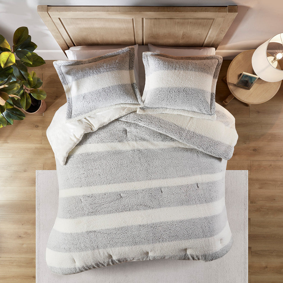 Madison Park Hollis Sherpa Comforter Set