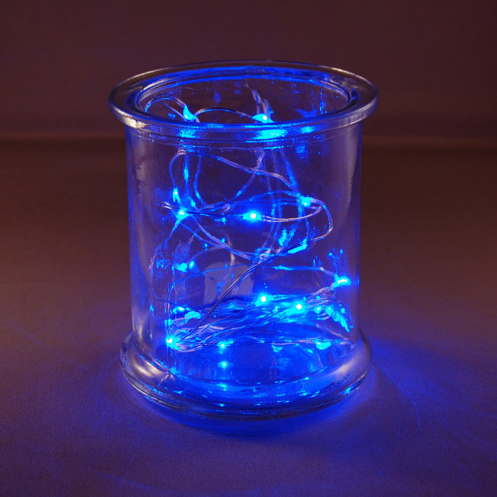 20 Battery Powered Mini LED String Lights Ultra Bright White, Set of 3, Blue