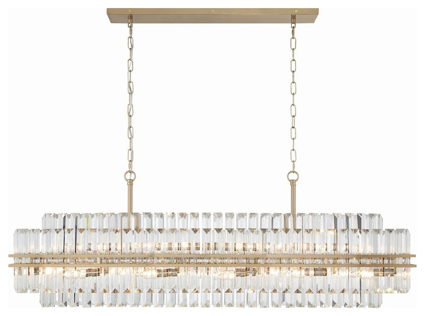 CRYSTORAMA Hayes 16 Light Aged Brass Chandelier