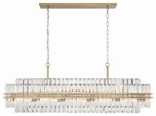 CRYSTORAMA Hayes 16 Light Aged Brass Chandelier