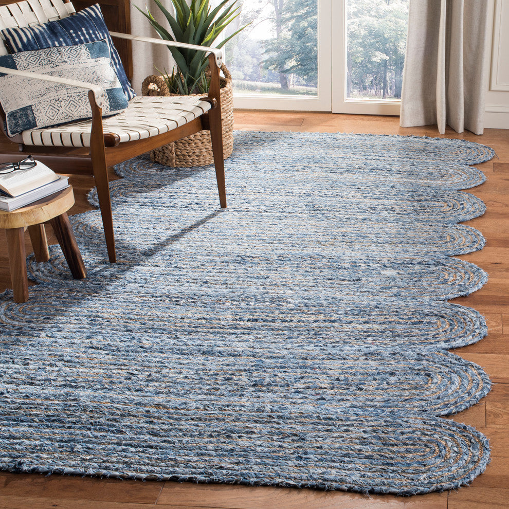 Safavieh Cape Cod Collection CAP208 Rug, Blue/Natural, 5'x8'