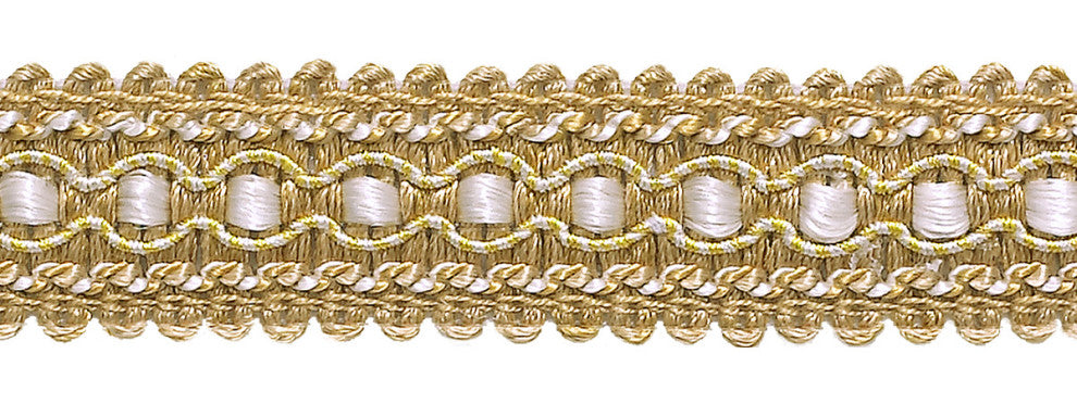 Gimp Braid Trim, Style# 0125IG, Color# 2523 - Ivory Beige Gold [5 Yards]