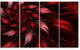 Multicolor Symmetrical Fractal Flower, Floral Canvas Print, 48"x28", 4 Panels