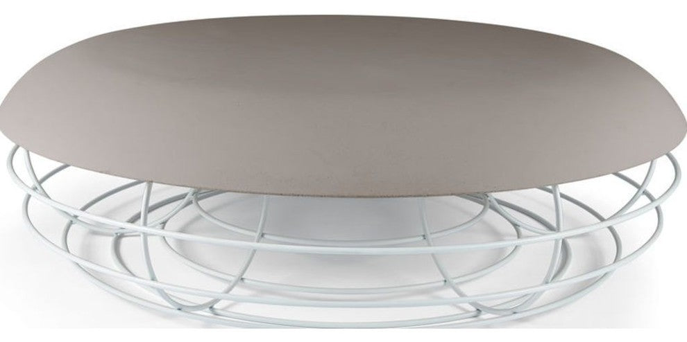 Atipico Nudo Coffee Table, Signal White/Dove Gray