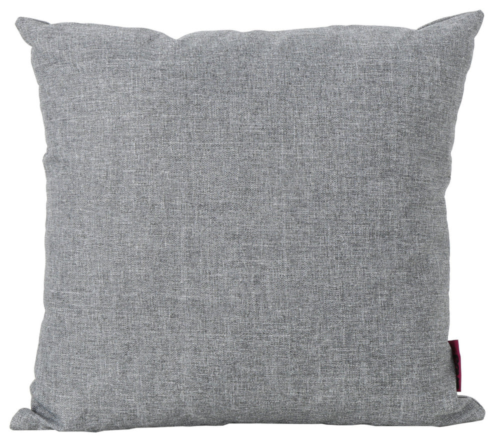 GDF Studio Coronado Outdoor Water Resistant Square Throw Pillow, Gray, Set of 2