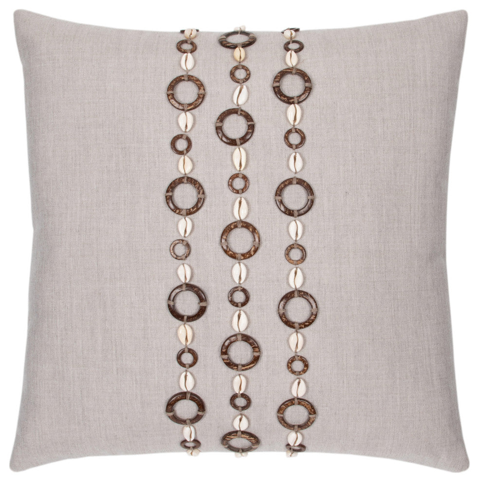 Tahiti Silver Indoor/Outdoor Performance Pillow, 20"x20"