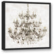 Opulent Chandelier Wall Art, 24"x24", Floating Frame Canvas