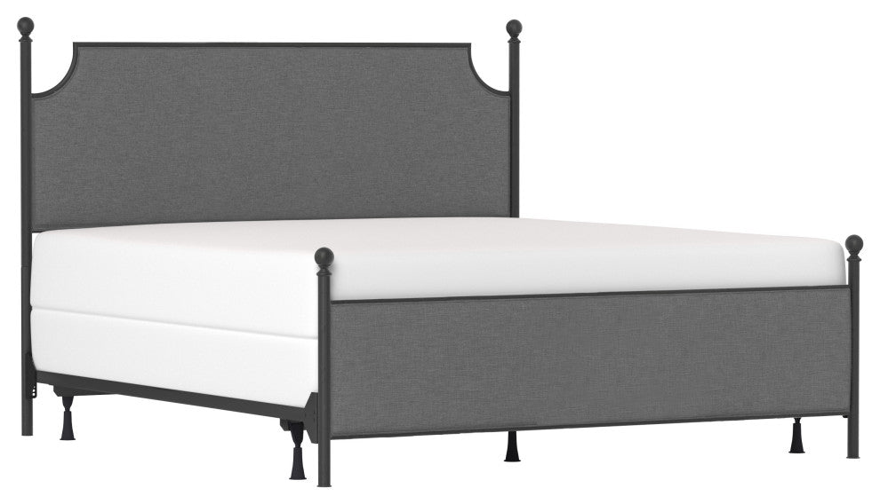 McArthur Metal and Upholstered Bed, Black, King