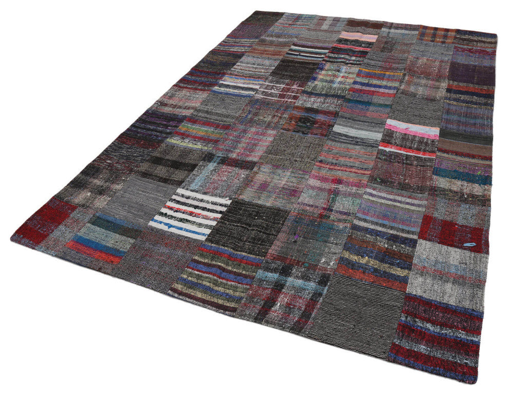 Rug N Carpet - Handmade Oriental 6' 9'' x 9' 9'' Unique Patchwork Kilim Rug