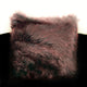 Plutus Purple Fancy Plush Animal Faux Fur Luxury Throw Pillow, 26"x26"