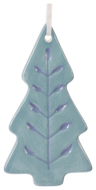 Etched Ceramic Tree Ornament, 2-Piece Set4