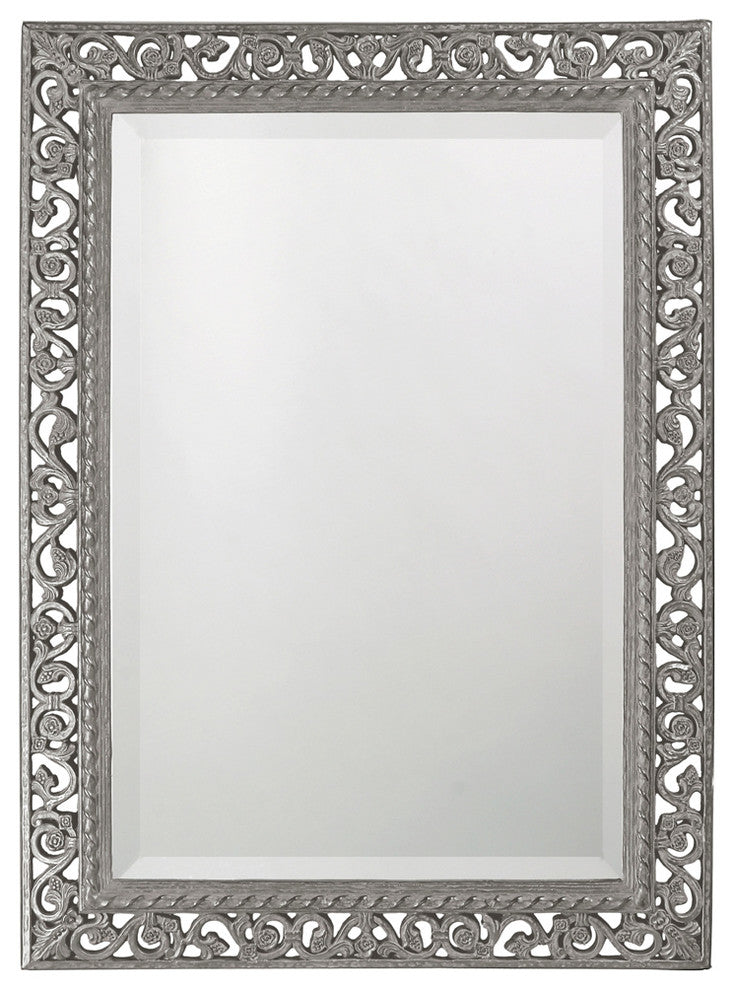 Rectangle Bristol Glossy Mirror, Nickel