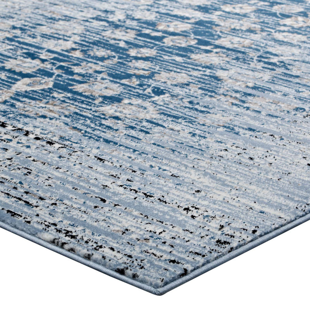 Chiara Distressed Floral Lattice Contemporary 8x10 Area Rug R-1131A-810