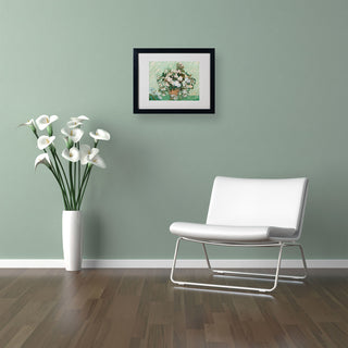 'Roses, 1890' Matted Framed Canvas Art by Vincent van Gogh