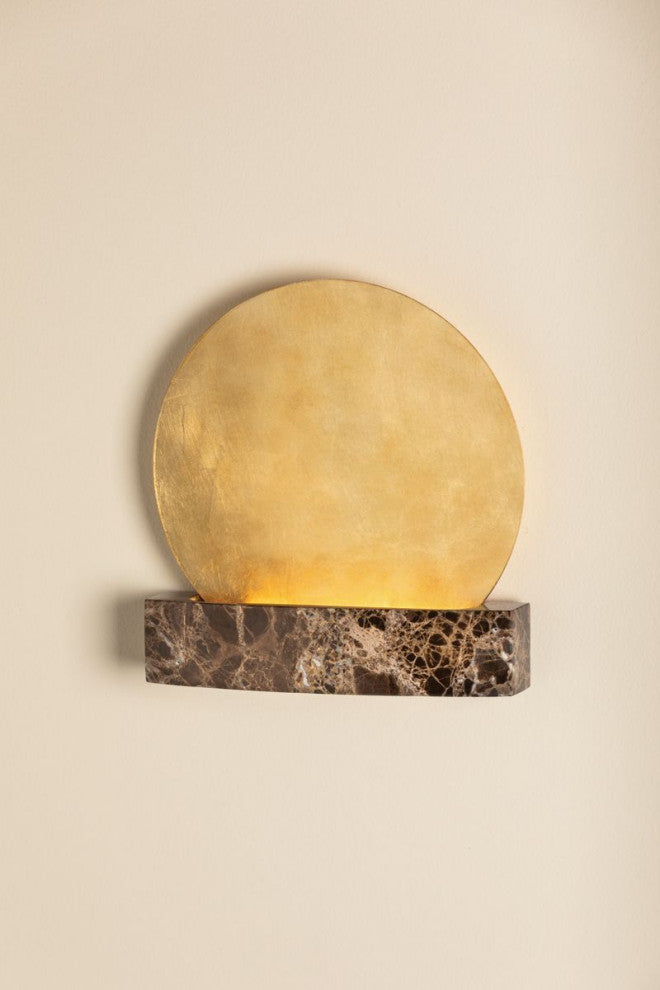 Rune Wall Sconce, Vintage Gold Leaf