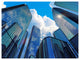 Elevated Business Buildings, Cityscape Canvas Art Print, 40"x30"