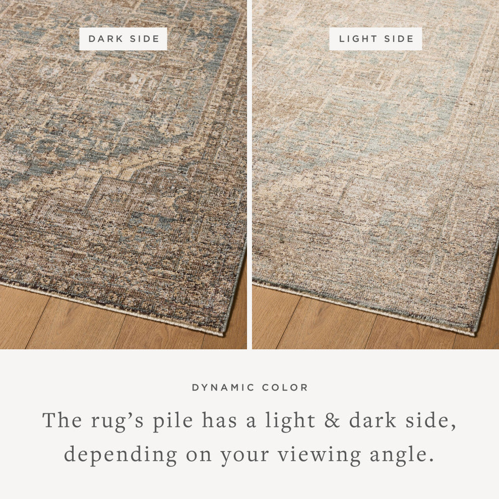 Loloi Priscilla Blue / Bark 2'-6" x 7'-6" Runner Rug