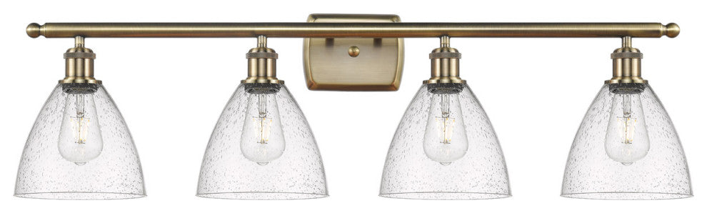 Innovations 516-4W-AB-GBD-754-LED 4 Light Bath Vanity Light, Antique Brass