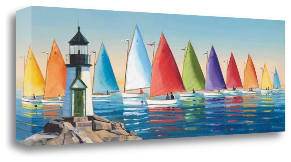 "After The Races" By Sally Caldwell Fisher, Giclee Print on Gallery Wrap Canvas