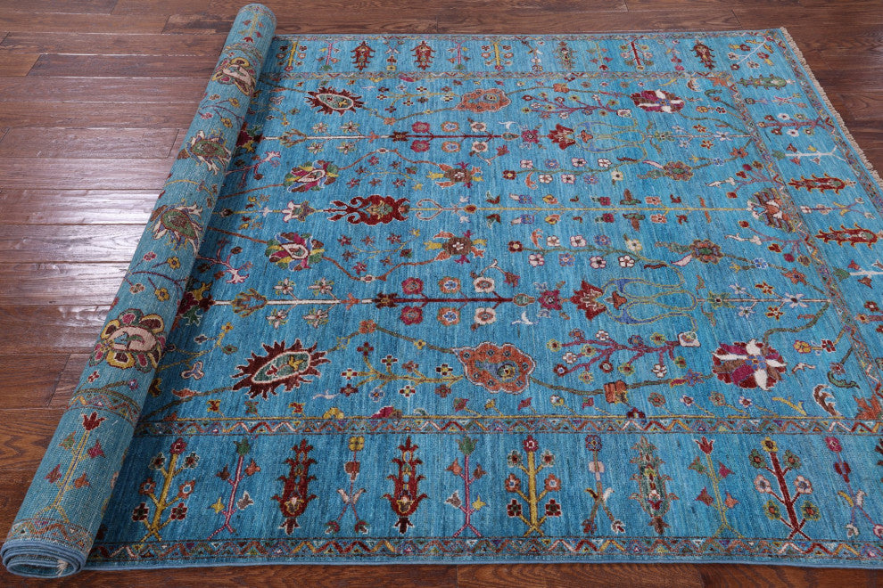 5' 7" X 8' 2" Persian Tabriz Hand Knotted Wool Rug Q8250