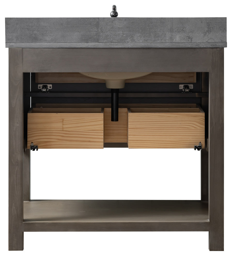 Windwood 36" Bathroom Vanity, Smoke Gray