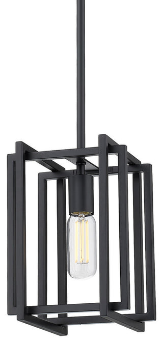 Golden Lighting 6070-M1L BLK Tribeca 1 Light 7"W Mini Pendant - Black / Black