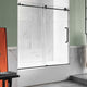 Anzzi 5' Right Drain Tub, White With 60" x 62" Tub Door, Matte Black