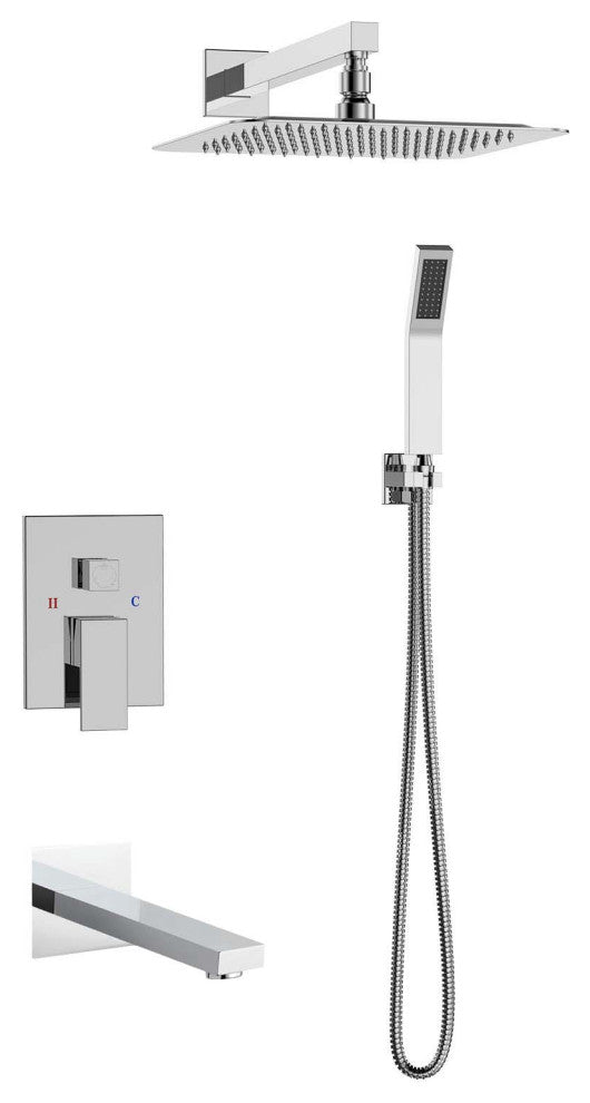 Fontana Perlude Stainless Steel Chrome Shower Set