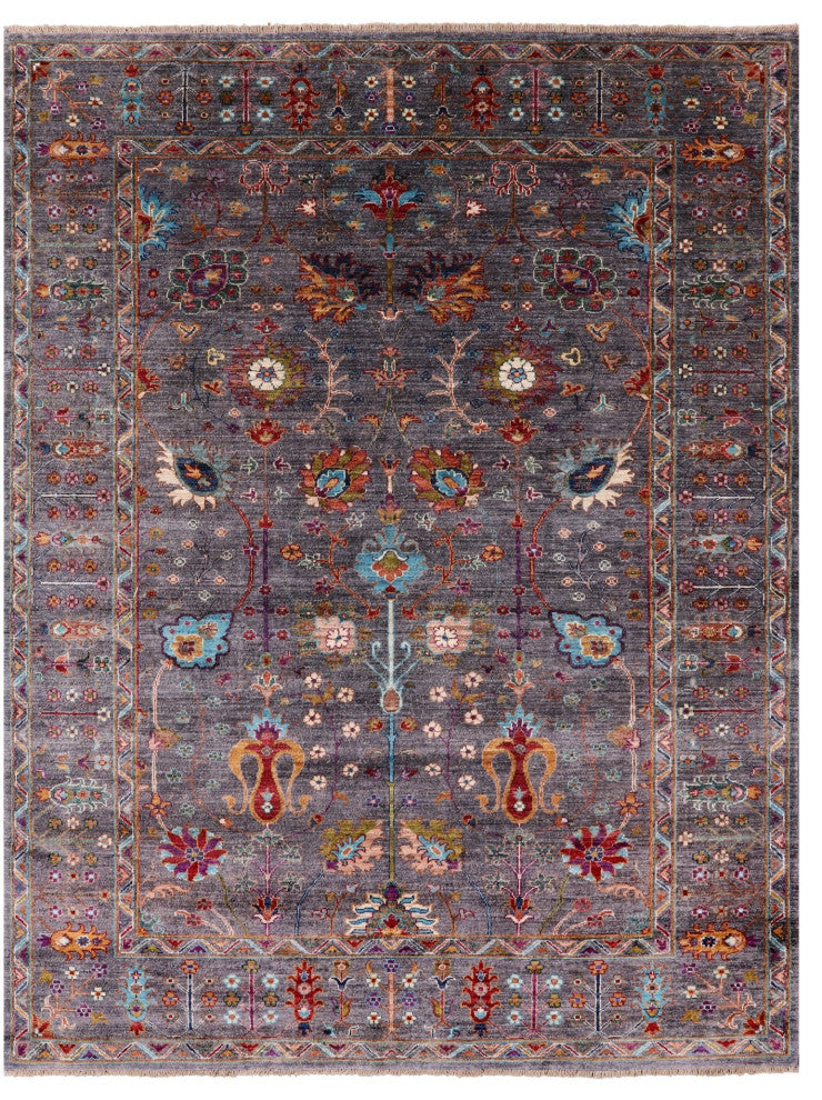 5' 10" X 7' 8" Hand-Knotted Persian Tabriz Wool Rug Q9628
