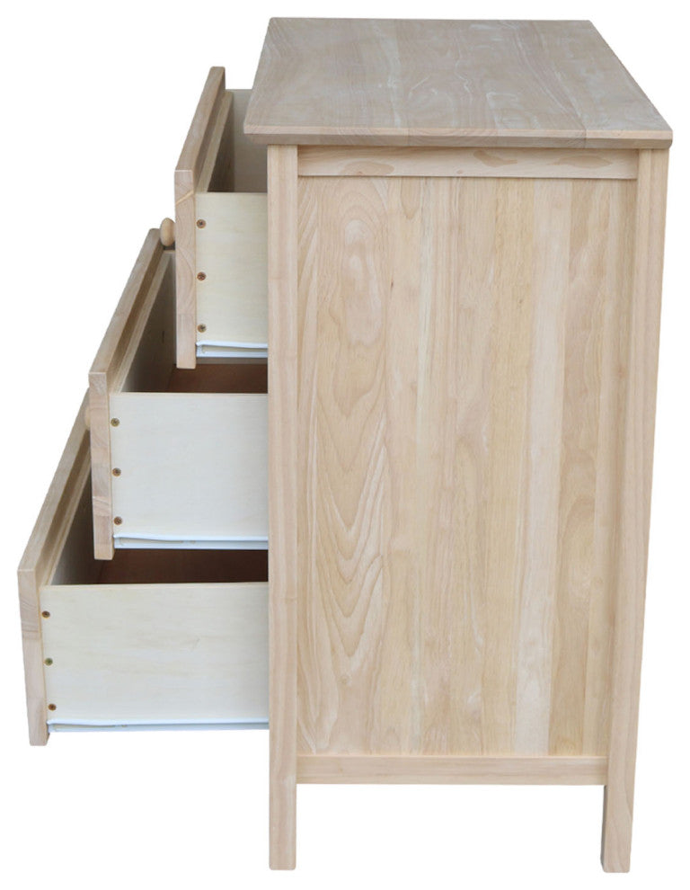 Solid Wood Dresser Chest With 3 Drawers