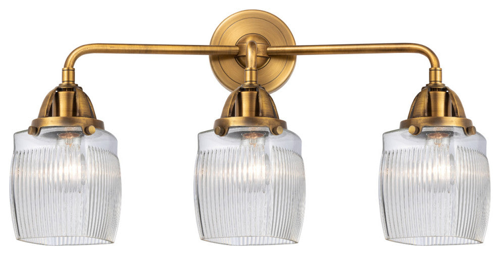 Innovations 288-3W-BB-G302 3 Light Vanity Light, Brushed Brass