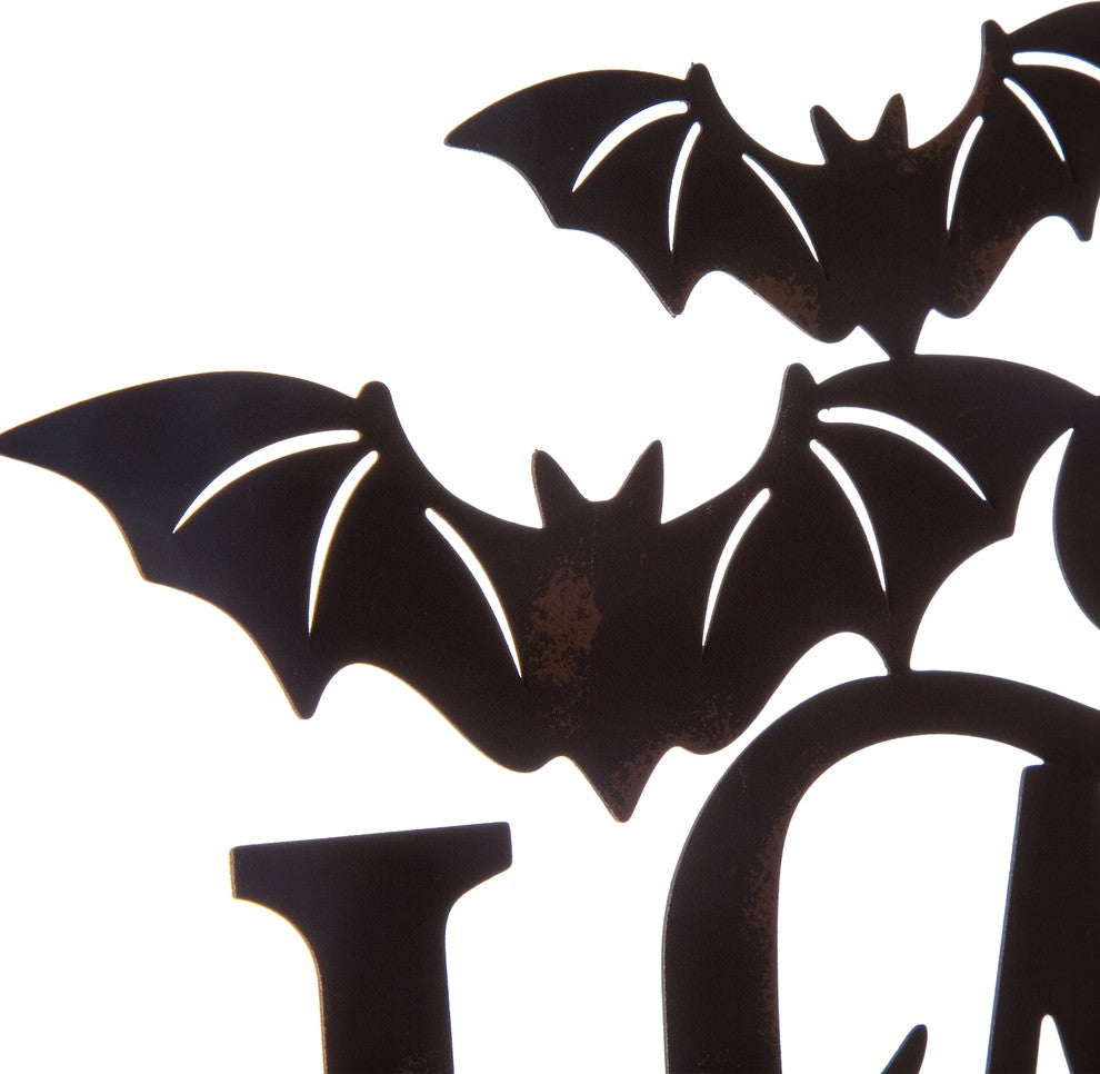 23.94" Metal Happy Halloween Wall Sign