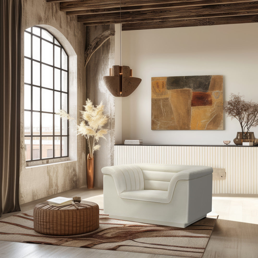 Cascade Upholstered Set, Cream, Velvet, Chair