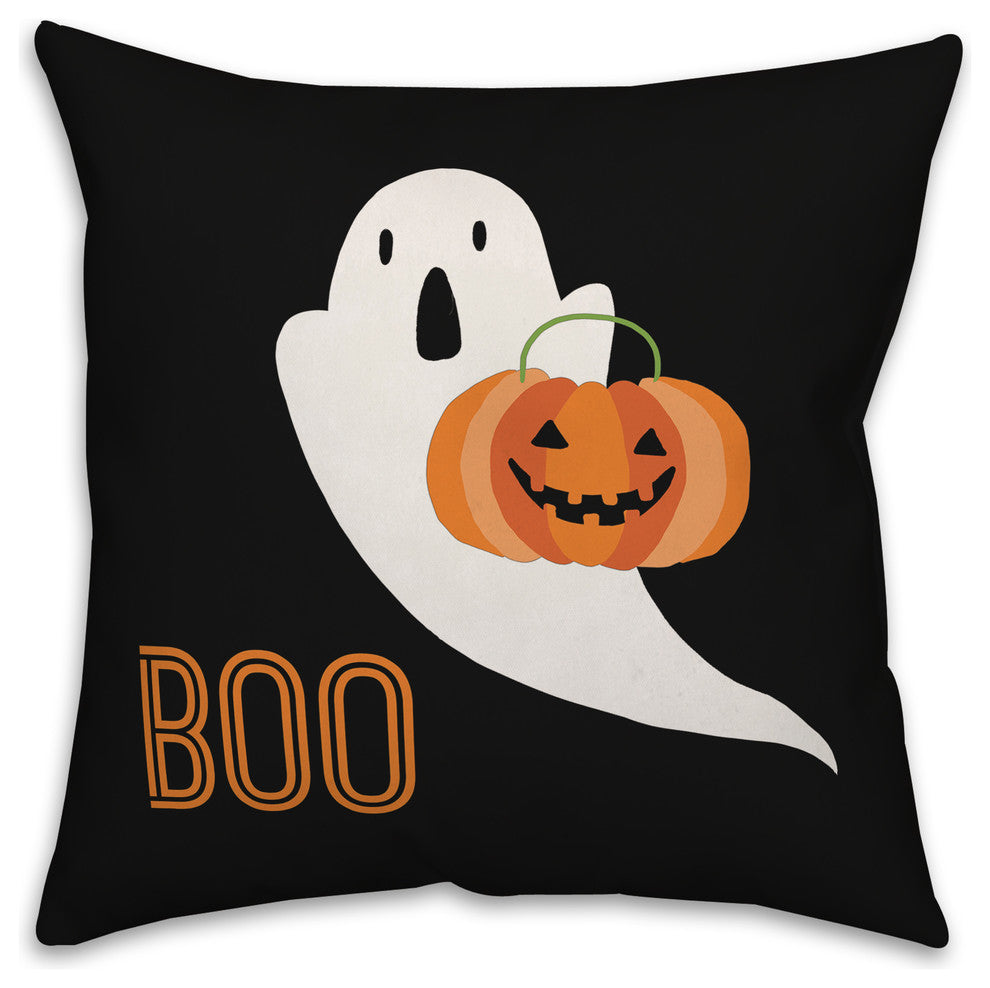 Boo Ghost 20"x20" Throw Pillow