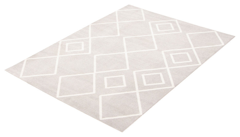 Aqua Kenza Area Rug, Gray, 6'x9'